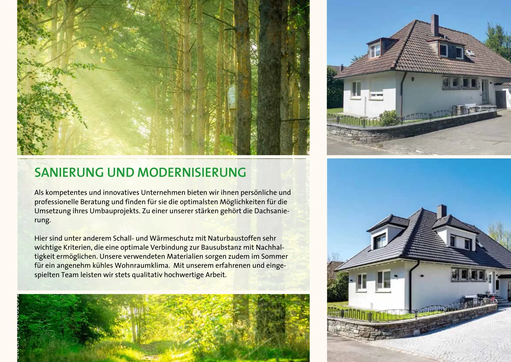 Prospektseite 7 von 16 – Sanierung und Modernisierung, Schwerpunkt Dachsanierung